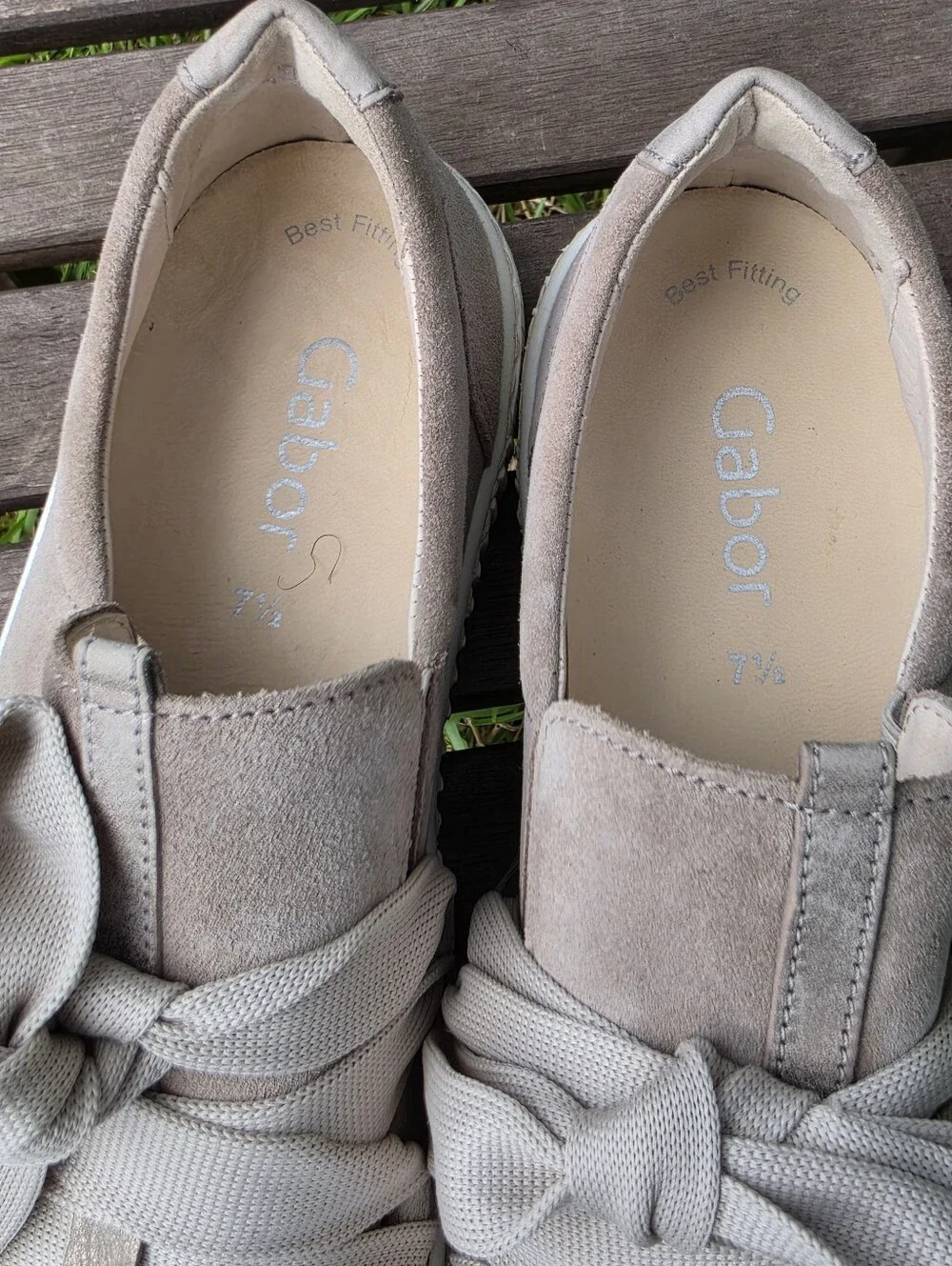 Gabor Bow Slip On Sneakers 7.5 Champagne